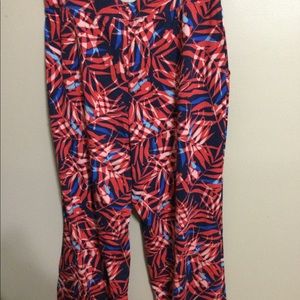 D & CO. BEACH S/P red blues pants